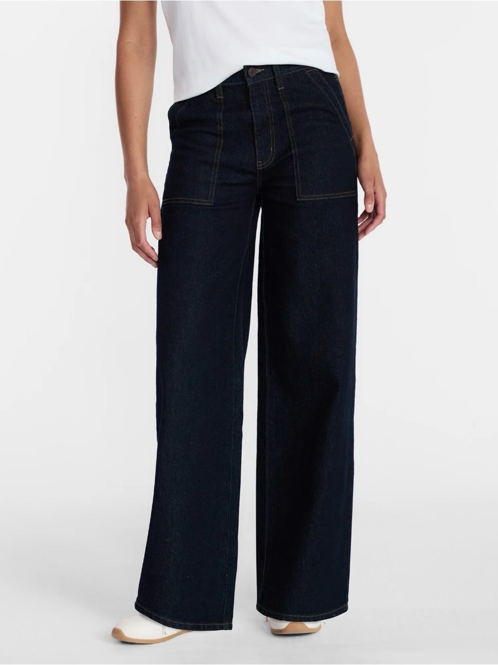 Time and Tru Dark Blue Wide Leg Utility Trousers - Picture 5 of 13